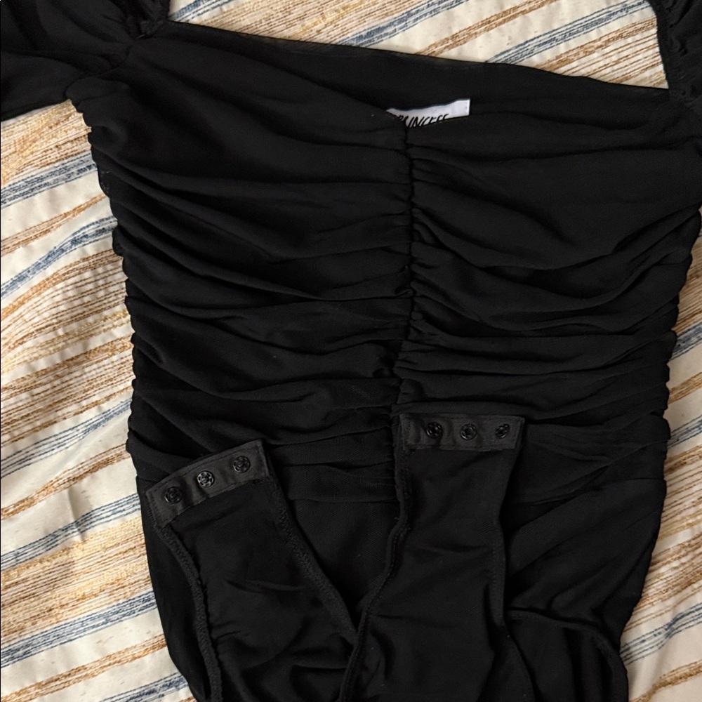 Princess Polly Black Sheer Bodysuit - Picture 9 of 10
